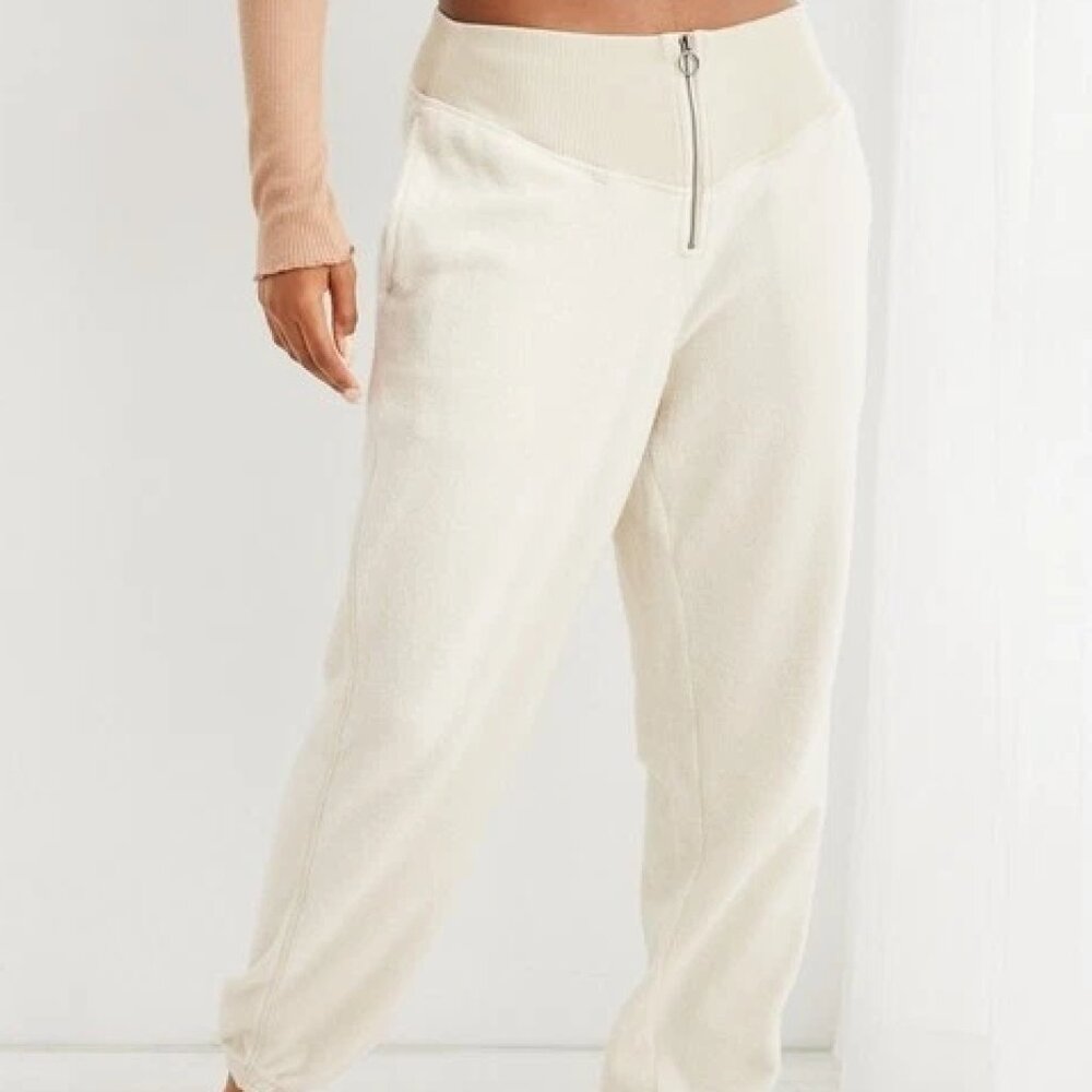 Aerie sherpa pants with zipper